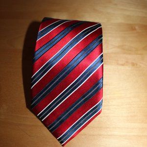 Ermengildo Zegna Silk Men's Tie Silver Collection Striped 59" Long